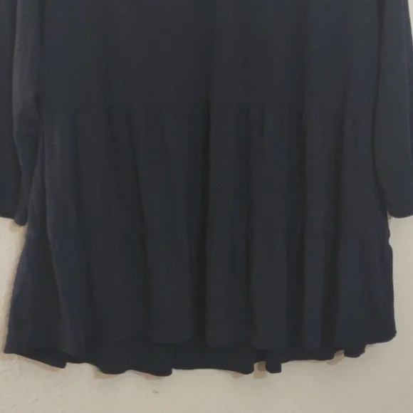 PRE OWNED J. JILL SHIRT COLOR NAVY BLUE SIZE M PETITE FALL STAPLE - Picture 6 of 8